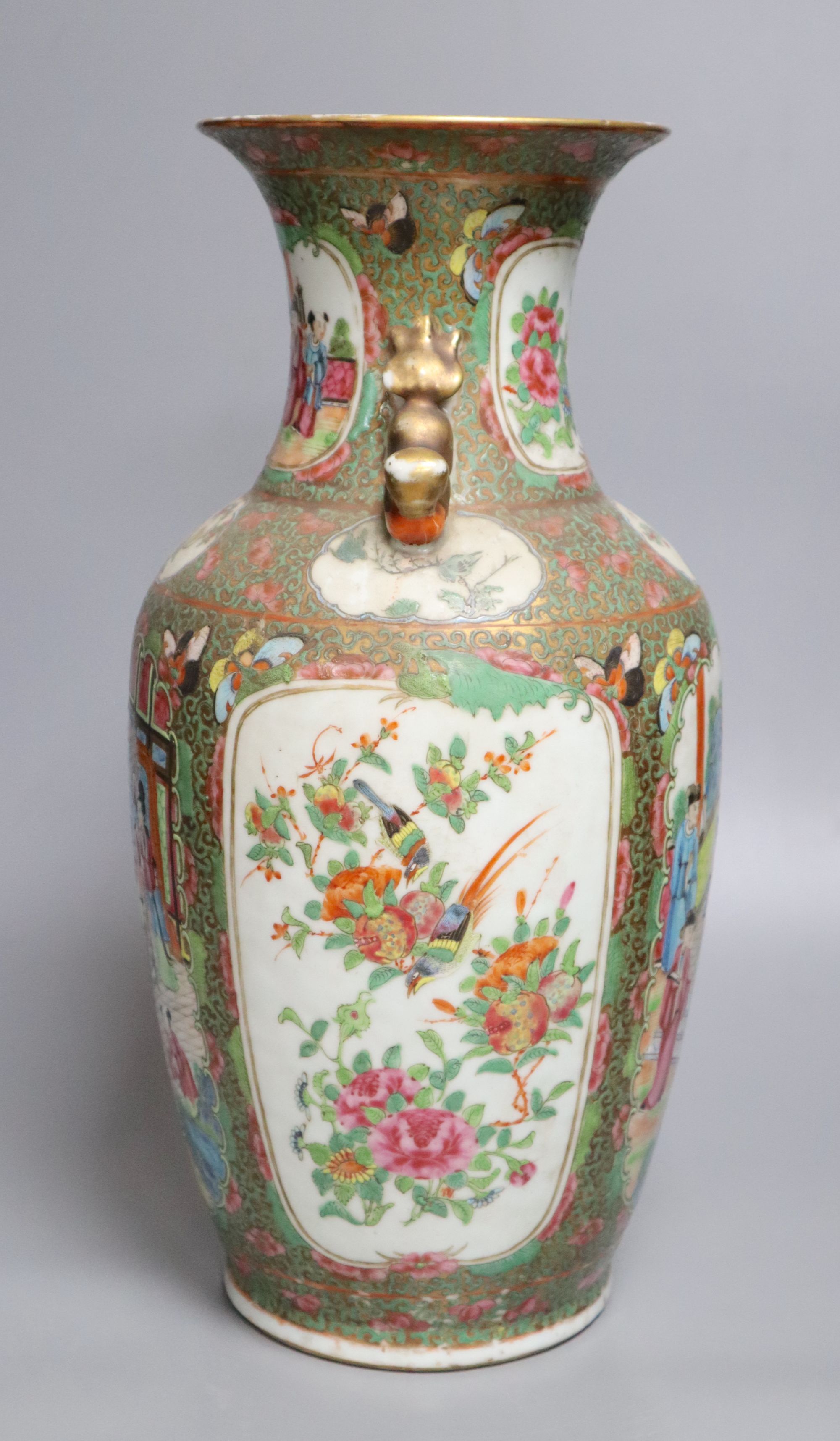 A Chinese famille rose vase, height 38cm